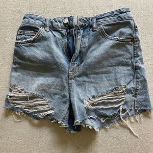 TOPSHOP ALINE distressed cut off shorts size 4